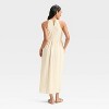 Women's Eyelet Maxi A-Line Dress - Universal Thread™ Cream - 2 of 3