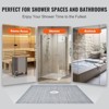 VEVOR Shower Curb Kit, 72"x72" Shower Pan Kit with 2" PVC Central Flange, 4" Stainless Steel Grate, Waterproof Shower Curb & Membrane & Strip, Grey - 3 of 4