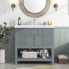 TUYOHW Bathroom Vanity with Top Sink, Modern Bathroom Storage Cabinet with 2 Soft Closing Doors and 6 Drawers, Single Sink Bathroom Vanity - 4 of 4