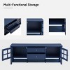 ChicFurnit TV Stands and Consoles Entertainment Center with Storage Cabinets TV Stand Media Console for Living Room, Blue, 59.1"*15.7"*21.7" - 4 of 4