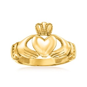 Ross-Simons 14kt Yellow Gold Claddagh Ring - 1 of 4