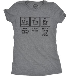 Womens Mother Periodic Table T shirt Funny Novelty Graphic Mothers Day Tee Nerdy - Crazy Dog Women's T Shirt - 1 of 4