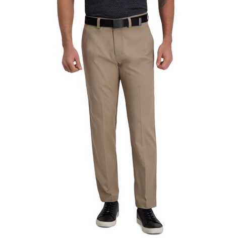 Haggar Men's Cool Right Straight Fit Flat Front Performance Flex Pant ...