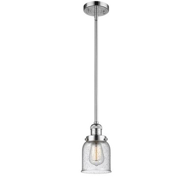 Bell - 1 Light Stem Hung Mini Pendant In Industrial Style-10 Inches Tall and 5 Inches Wide