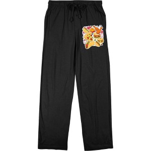 Fast Food Meal Stickers Men's Sleep Pajama Pants - 1 of 2