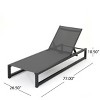 7 Level Adjustable Outdoor Patio Chaise Lounge,Aluminum Patio Chaise Lounge,Mesh Patio Lounge Chair,Lounge Chair Outdoor -Maison Boucle - 3 of 4