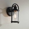 John Timberland Avani Modern Industrial Wall Light Sconce Black Brass Hardwire 5 3/4" Fixture Clear Glass for Bedroom Bathroom Vanity Living Room Home - 2 of 4
