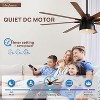 Sofucor 66 Inch Ceiling Fans with Lights and Remote Large 6-Speed 3-Timer Farmhouse Ceiling Fan Noiseless Reversible DC Motor Glass Lampshade - 4 of 4