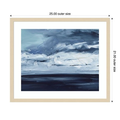Moonlit Ocean II Svelte Natural Framed Giclee Print