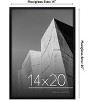 Americanflat 14x20 Picture Frame with Polished Plexiglass - Streamline Collection - Thin Border Picture Frame for Wall Display - Black - 2 of 4
