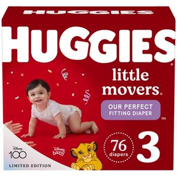 Huggies Little Movers Baby Diapers - Size 3 - 76ct