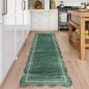 Modern Solid Scalloped Area Rug Machine Washable Rug  with Non-Slip Backing  Low Pile Stain Resistant Floor Cover for Living Room Bedroom Office - 2 of 4