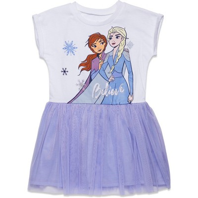 Disney Lilo & Stitch Little Girls Short Sleeve Dress Purple 7-8