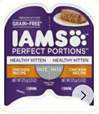 Iams Perfect Portions Grain Free Pat Premium Wet Cat Food Chicken