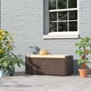 Barton Outdoor 60 Gallons Deck Box Cushion Seat Patio Storage Bench Shed, Beige - 2 of 4