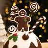 Northlight Gingerbread Cake and Mice Christmas Decoration - 13" - Brown and White - 3 of 4