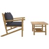 VidaXL 2 Piece Patio Lounge Set with Cushions Poly Rattan Gray - 4 of 4