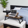 Adjustable Laptop Desk, Bed Sofa Breakfast Tray with Tilt Top, Right-Left Handed Design, Folding Legs, Drawer - Versatile and Convenient - 3 of 4