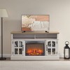 58-Inch Fireplace TV Stand, Entertainment Center with 23-Inch Electric Fireplace, TV Table for TVs up to 70 Inch - 2 of 4