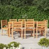 vidaXL Outdoor Dining Set, 9-Piece Solid Teak Garden Furniture, Water-Resistant Patio Table and Chairs with Comfortable Backrests - 2 of 4