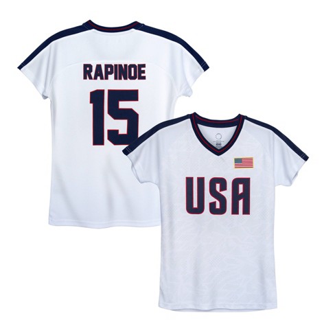 USA Women's Soccer Jersey, Women & Girls Sizes,Official US Training Shirt