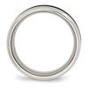 Chisel Stainless Steel Polished with Black and Green Carbon Fiber Inlay 8mm Band Ring - 3 of 4
