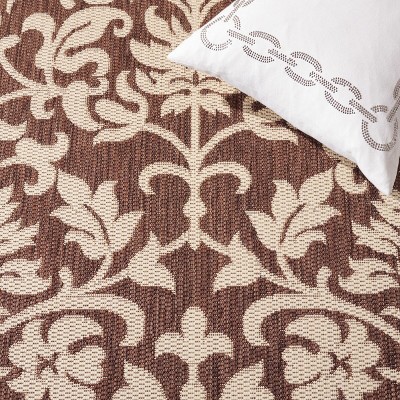 Reversible Natural & Brown Synthetic Easy-Care Runner Rug, 2'3" X 6'7"