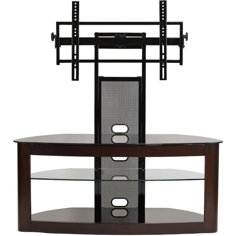 TransDeco Flat panel TV mounting system w/ 3 AV shelves for up to 80Inch plasma or LCD/LED TVs - Espresso, 1 of 3