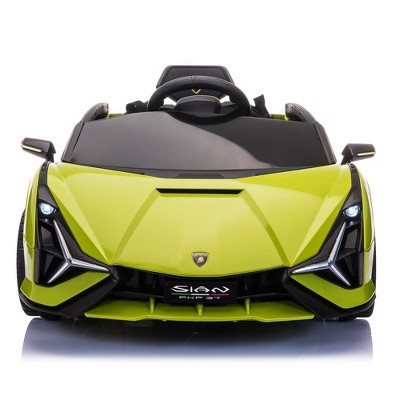Infurnic Baby Walkers Licensed Ride-On Car with Safety Belt, Double Doors, Rearview Mirrors, Children's Car Gifts, Green, 42.52"*24.41"*15.75"