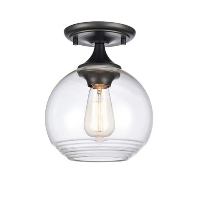 Elk Home Angie 1 - Light Semi-Flush Mount in  Matte Black