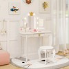 Infans Kids Vanity Set Princess Vanity Table & Chair Set with Lighted Mirror - 3 of 4