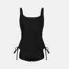 Women's Drawstring Tank Top & Shorts Available in Plus Tankini Sets Swimsuit (XS-4X)- Cupshe - 2 of 4