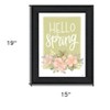 HomeRoots Hello Spring Floral Black Framed Print Wall Art - 3 of 3