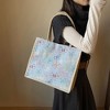 Anna-Kaci Women's Canvas Tote Bag with Colorful Bow Print - Lightweight Shopping Handbag - 3 of 4