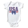 The Juniper Shop Coquette USA Bow Baby Short Sleeve Bodysuit - 3 of 4