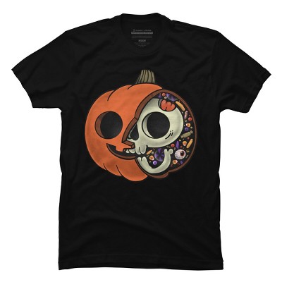 Men's Design By Humans Halloween Anatomy By ppmid T-Shirt