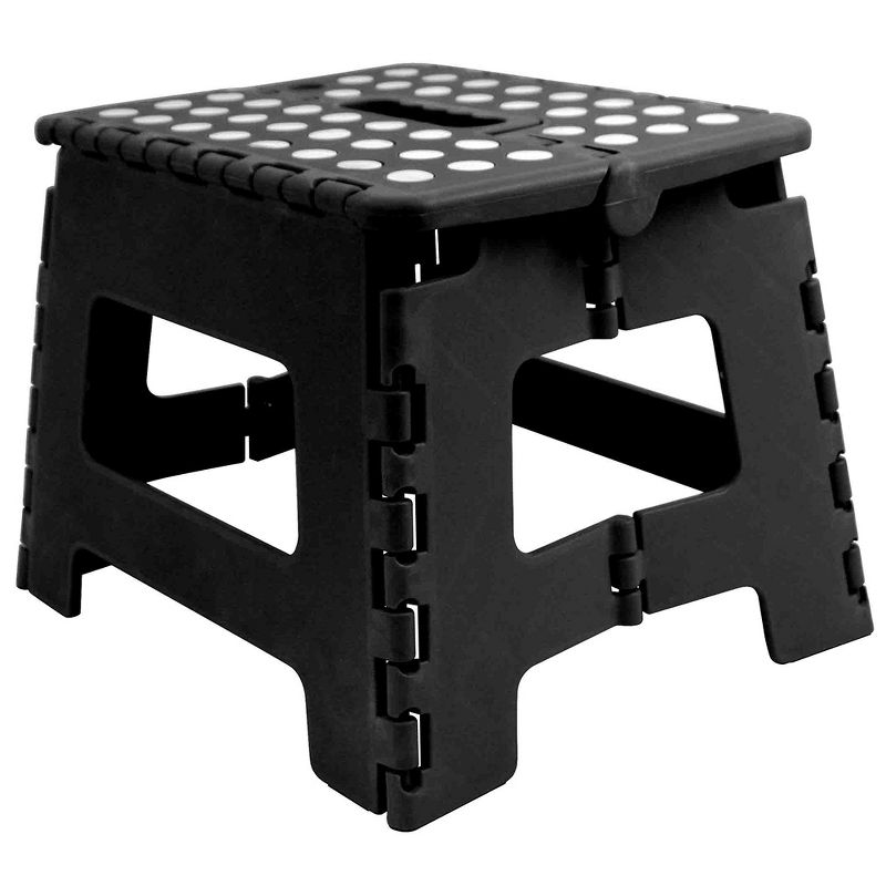 Home Basics Small Plastic Folding Stool with Non-Slip Dots, 2 of 7