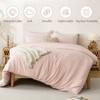 Soft Duvet Cover - 100 Washed Microfiber Pink Set with Zipper Corner Ties No Comforter - 2 of 4