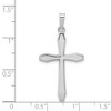 Black Bow Jewelry 14k White Gold Polished Cross Pendant, 17 x 34mm - 4 of 4