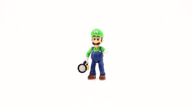 Nintendo The Super Mario Bros. Movie Luigi Figure with Flashlight Accessory, 2 of 14, play video