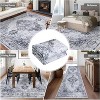 Washable Vintage Area Rugs - Soft Boho Farmhouse Large Low Pile Non-Slip Carpet for Living Room, Dining Room Bedroom - 4 of 4
