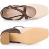 Allegra K Women's Cross Strap Buckle Closure Chunky Heels Ballet Pumps - 4 of 4