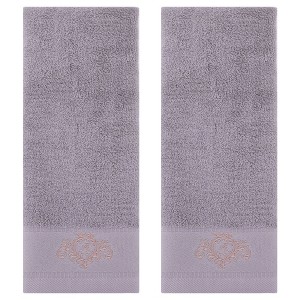REGALWOVEN Crown Cartoon Pattern Cotton Soft Absorbent Decorative Hand Towel 13" x 30" 2 Pcs - 1 of 4