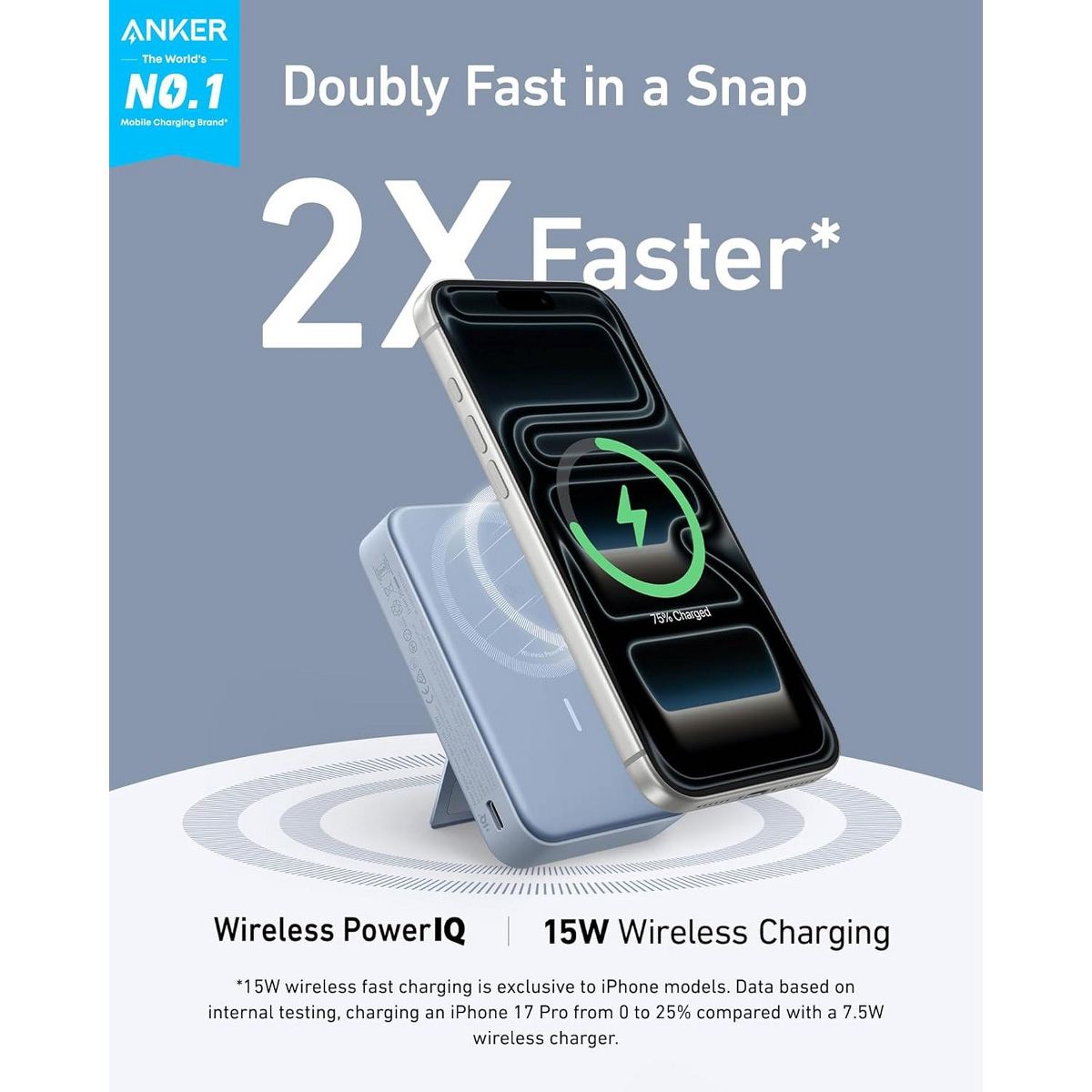 Anker MagGo Power Bank, Qi2 Certified 15W Ultra-Fast MagSafe-Compatible Portable Charger - thumbnail 8