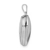 Black Bow Jewelry 14k White Gold 18mm Textured Floral Heart Shaped Locket - 2 of 4