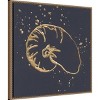 22"x22" Gold Nautilus I by Chris Paschke Framed Canvas Wall Art Print Bronze - Amanti Art: Modern Style, Polystyrene Frame, Lithograph Medium - 2 of 4