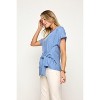 WEST K Women's Molly Dolman Sleeve Tie Front Blouse - 2 of 4