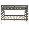 PAGED Twin XL over Queen Size Bunk Bed Modern Simple Wooden Bed Frame with Convertible Design, Guardrails and Ladder - 3 of 4