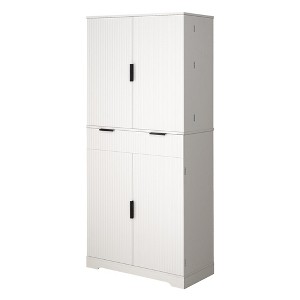 Dexmalle 72" Fluted Kitchen Pantry Cabinet with 3 Keyboard Drawers & 6 Door Shelves Adjustable - 1 of 4