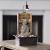 John Timberland Namaste Buddha Zen Waterfall Indoor Tabletop Water Fountain with LED Light 11 1/2" for Table Office Desk Home Bedroom Meditation - 2 of 4